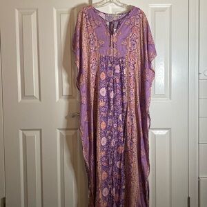 Pink bohemian sheath maxi dress